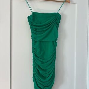 Green cocktail dress